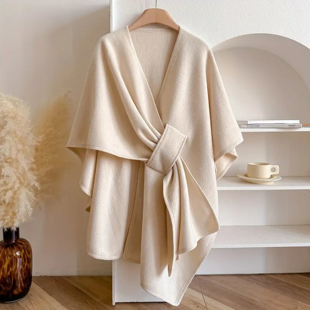 Cardigan Femme Élégant Enveloppant Kaki 4