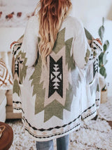 Cardigan Femme Élégant Motif Tribal 0