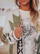 Cardigan Femme Élégant Motif Tribal 2