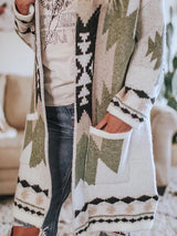 Cardigan Femme Élégant Motif Tribal 3