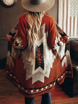Cardigan Femme Élégant Motif Tribal 4