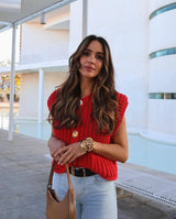 Cardigan Femme Élégant Sans Manches 1