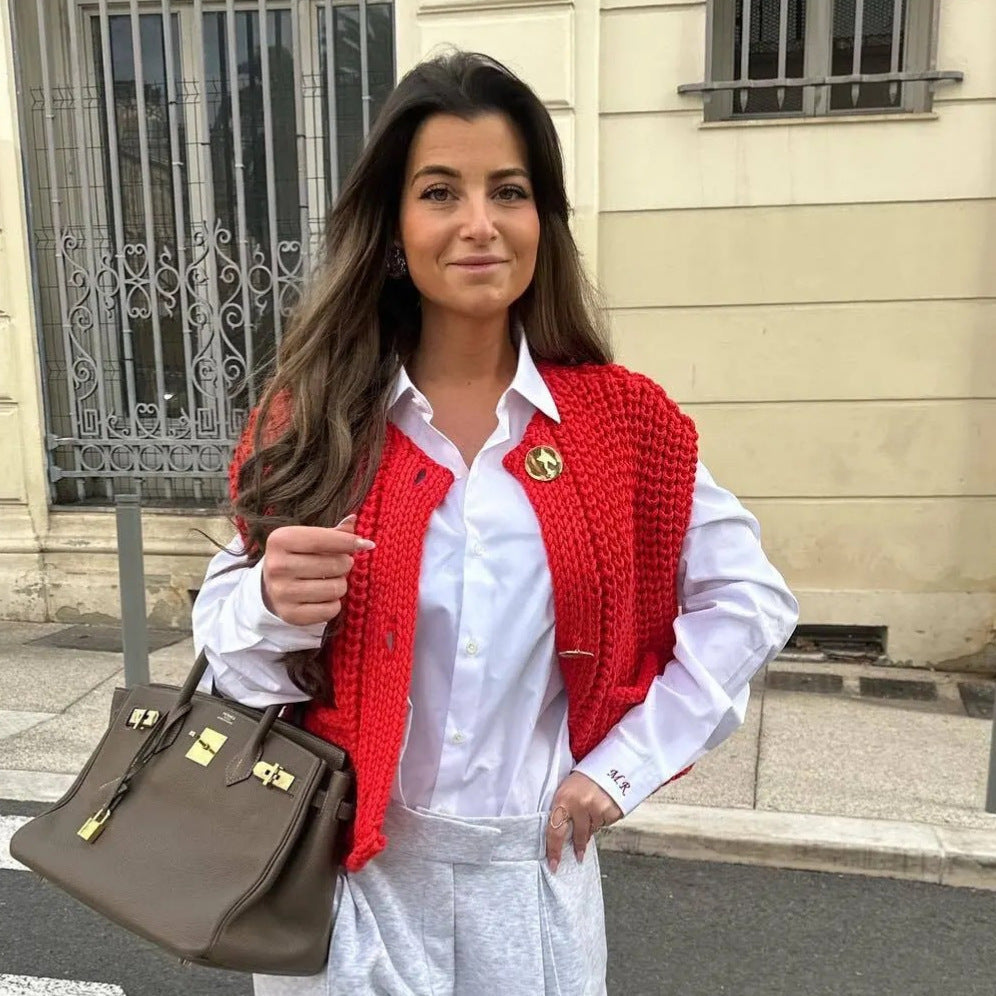 Cardigan Femme Élégant Sans Manches 2