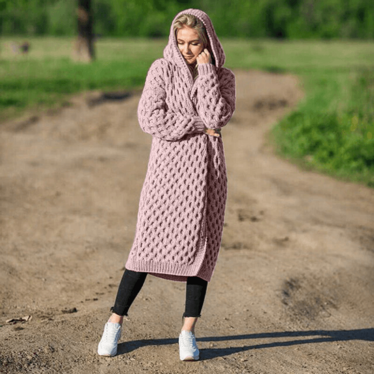 Cardigan Femme Élégant à Capuche 2