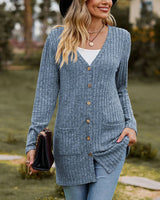 Cardigan Femme Élégant à Manches Longues 0