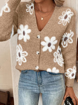 Cardigan Femme Élégant à Motif Floral 3