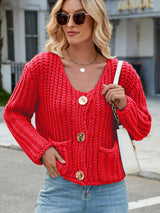 Cardigan Femme Élégant avec Poches 10
