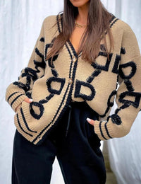 Damenweste gestrickt Strickjacke mit Taschen Damenmode