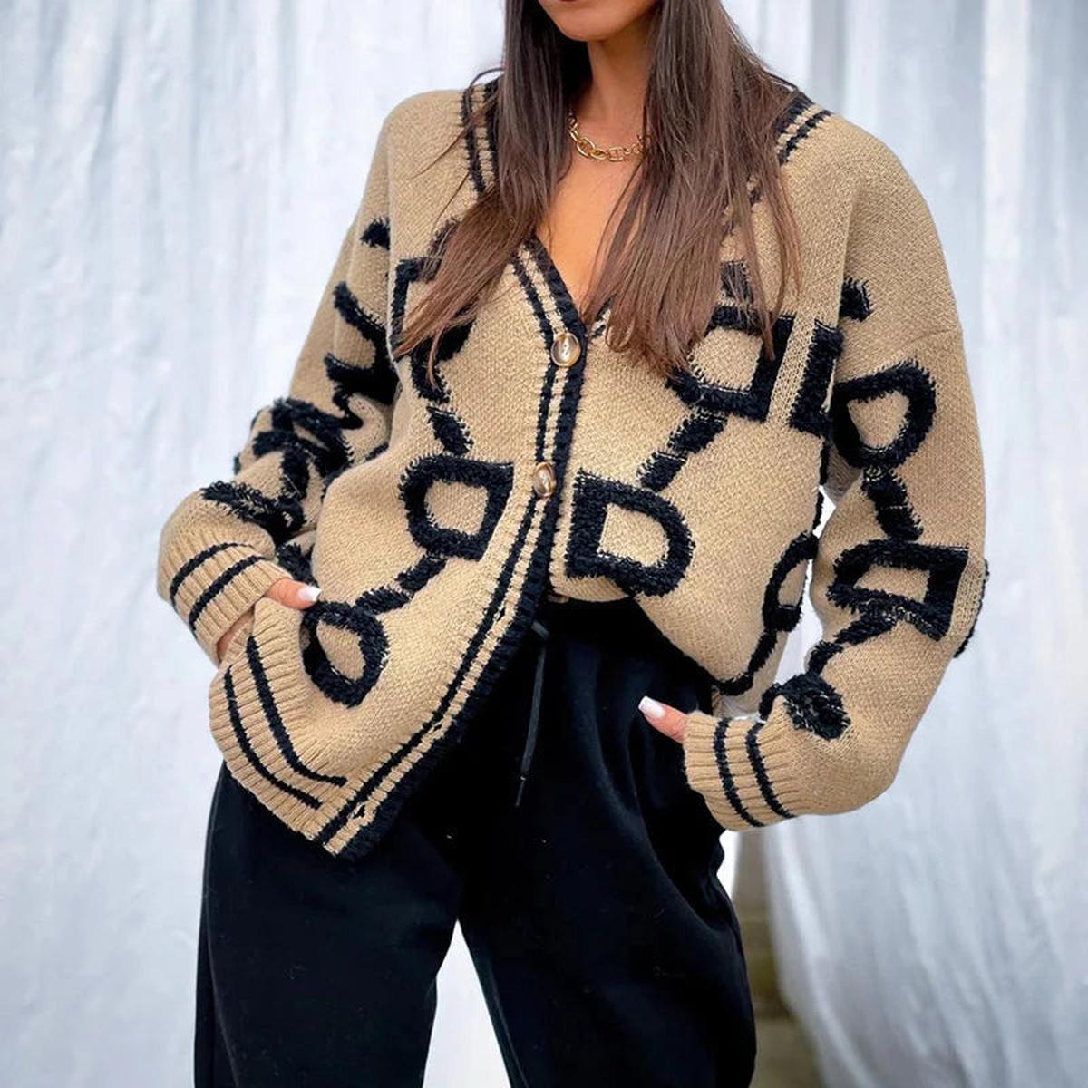 Cardigan Femme Élégant en Tricot 0