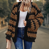 Cardigan Femme Grosse Maille Ouvert Décontracté 3
