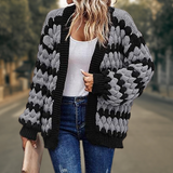 Cardigan Femme Grosse Maille Ouvert Décontracté 4