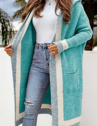 Gilet Femme Long Ouvert Avec Poches Maille