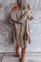 Cardigan Femme Long Pratique Avec Capuche 3