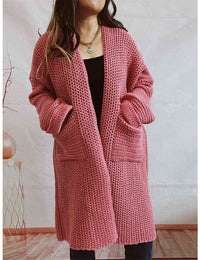 Damenweste lang übergroß Strickcardigans für Damen