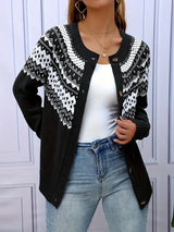 Cardigan Femme Motif Géométrique 3