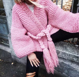 Cardigan Femme Oversize Avec Ceinture 1