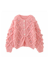 other : Miriam | Cardigan Femme Rose Pâle en Tricot Fleurs in Rose van Seroa