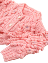 other : Miriam | Cardigan Femme Rose Pâle en Tricot Fleurs in van Seroa