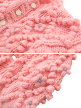 other : Miriam | Cardigan Femme Rose Pâle en Tricot Fleurs in van Seroa