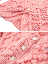other : Miriam | Cardigan Femme Rose Pâle en Tricot Fleurs in van Seroa