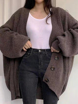 Cardigan Femme Surdimensionné Boutonné Chic 5