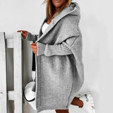 Cardigan Femme Surdimensionné à Capuche 2