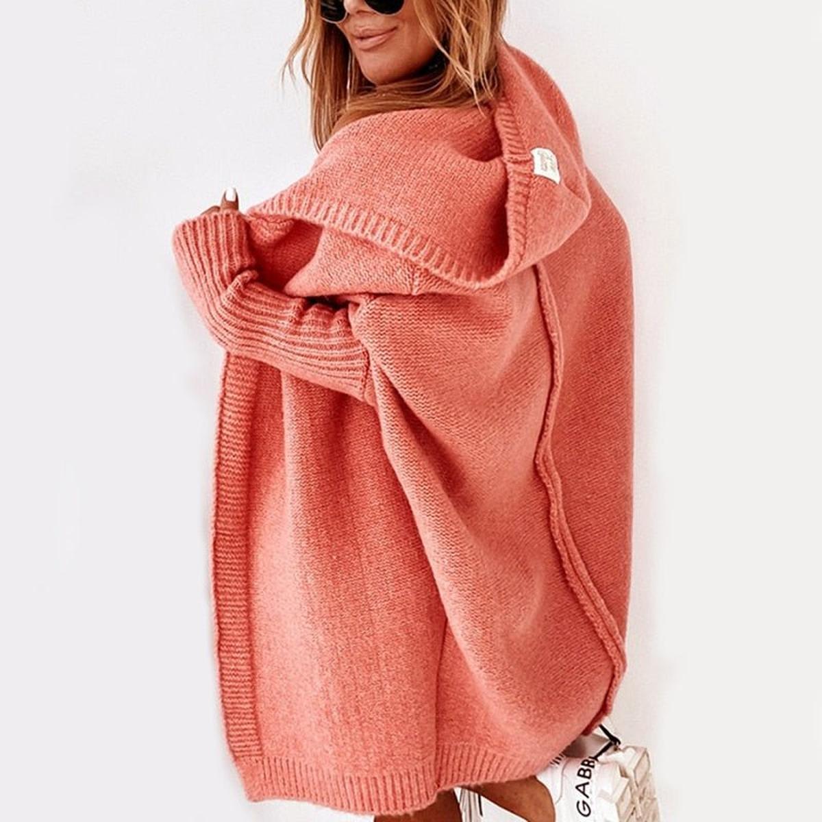 Cardigan Femme Surdimensionné à Capuche 5