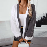 Cardigan Femme Texturé Ouvert Décontracté 0