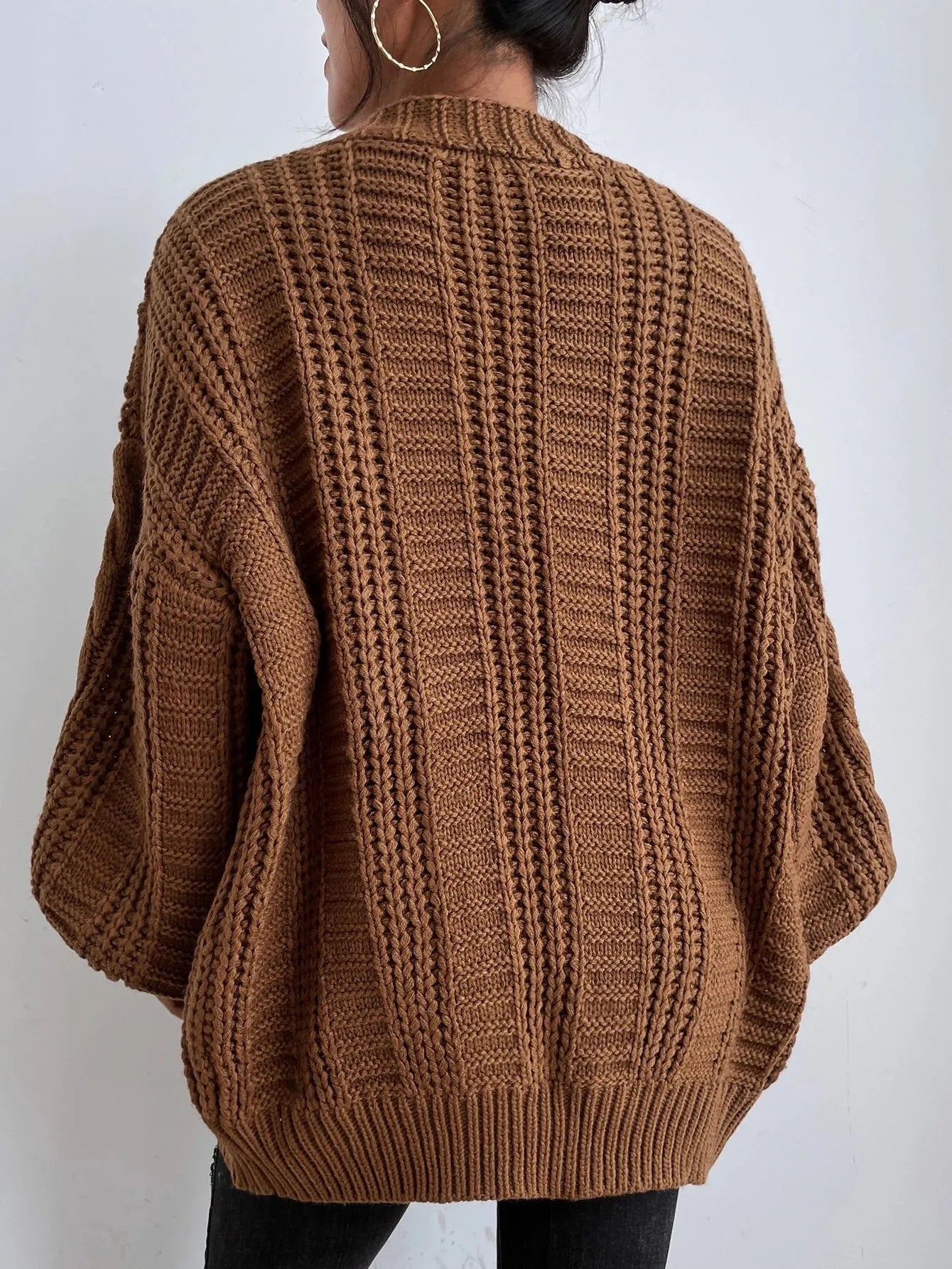 Cardigan Femme Torsadé Confortable Décontracté 5