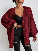 Cardigan Femme Torsadé Confortable Décontracté 6
