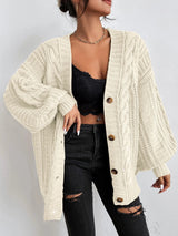 Cardigan Femme Torsadé Confortable Décontracté 8