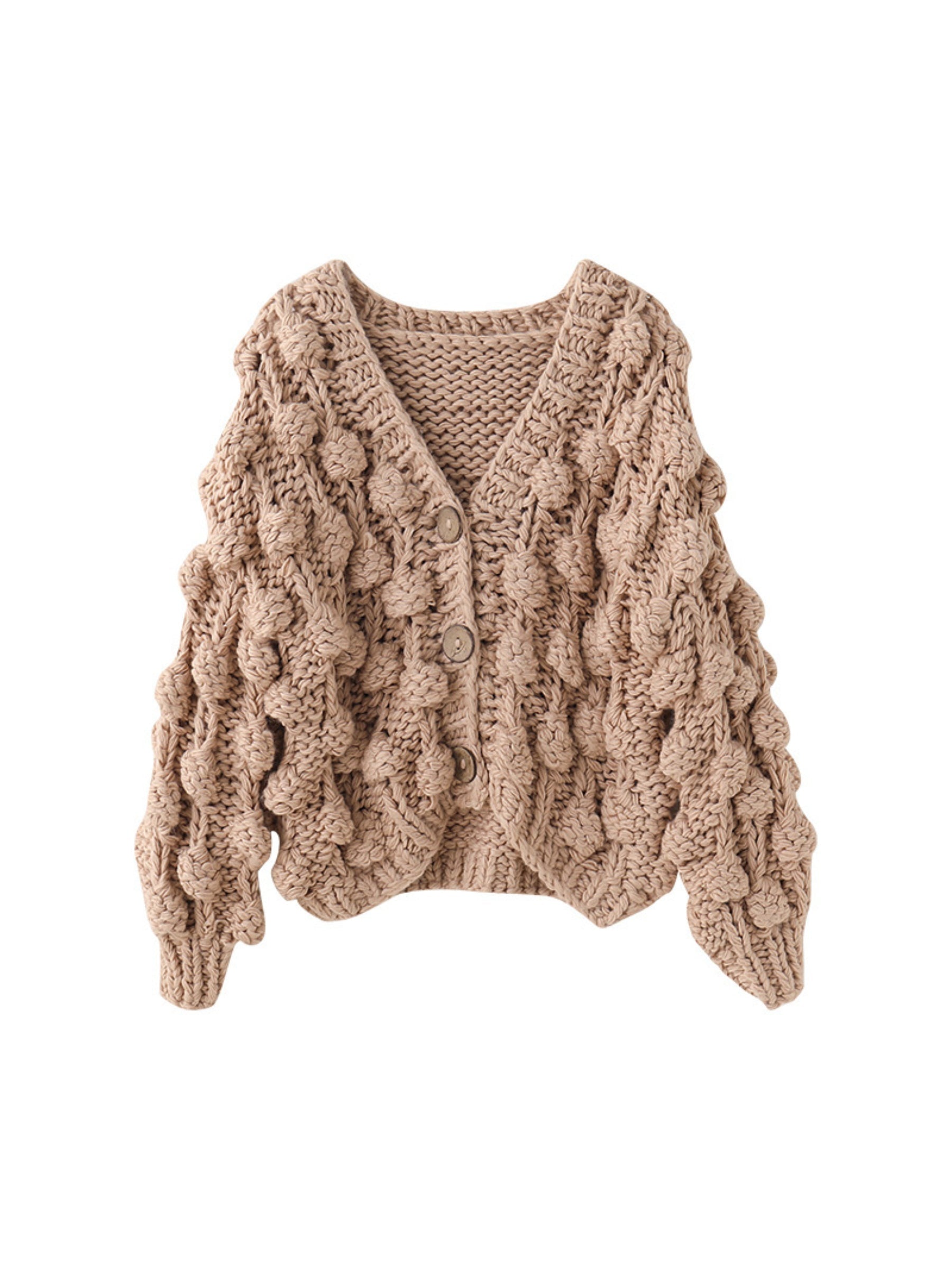 other : Bridget | Cardigan Femme Tricot Décontracté in Beige van Seroa