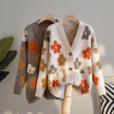 Cardigan Femme Vintage à Motif Floral 3