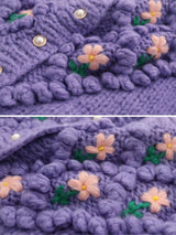 other : Georgia | Cardigan Femme en Laine Violet Fait Main in van Seroa