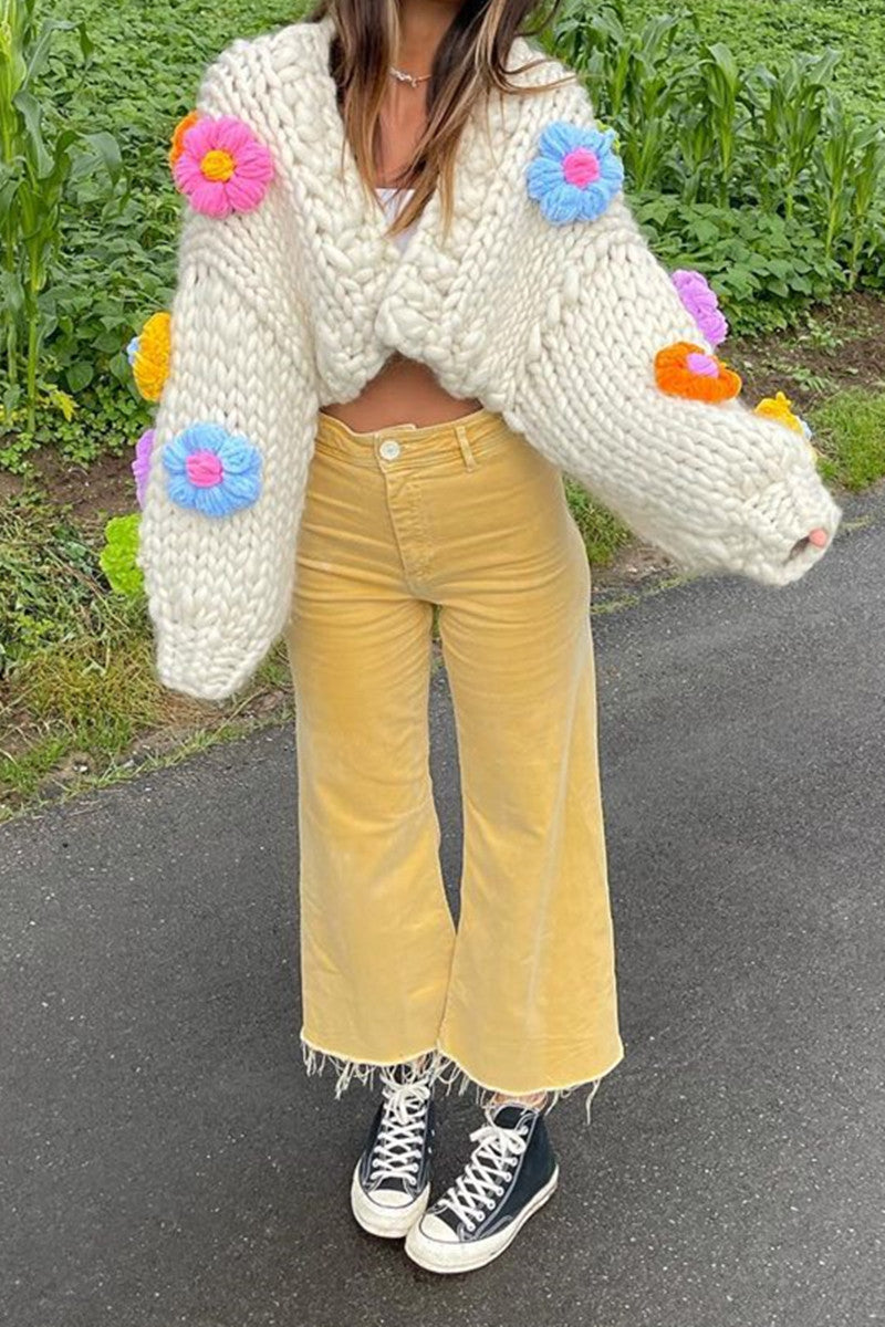 other : Molly | Cardigan Femme en Tricot Doux à Manches Bouffantes in van Seroa
