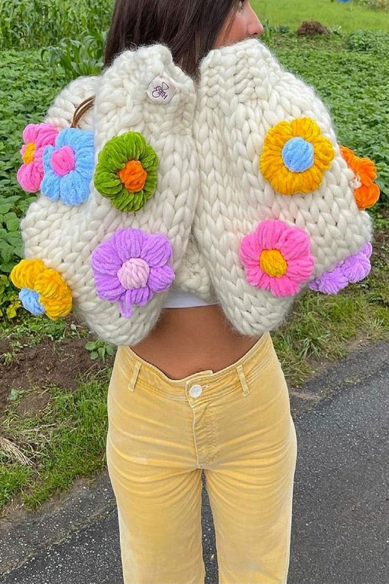 other : Molly | Cardigan Femme en Tricot Doux à Manches Bouffantes in van Seroa