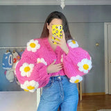other : Molly | Cardigan Femme en Tricot Doux à Manches Bouffantes in van Seroa