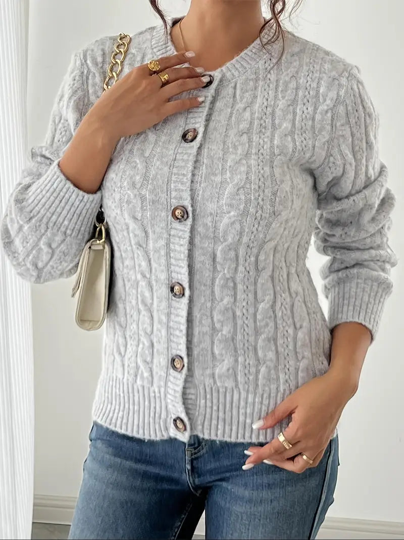 Cardigan Torsadé Élégant pour Femme 0