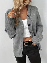 Cardigan à Capuche Confortable Femme 0