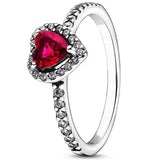 other : Amelia | Bague de Fiançailles Femme Argent Diamant Coeur in Rouge van Seroa
