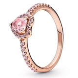other : Amelia | Bague de Fiançailles Femme Argent Diamant Coeur in Rose van Seroa
