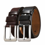Sangle en Cuir de Bœuf Véritable Marron - Robuste et Durable pour Homme et Femme