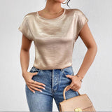 Chemise Femme Élégante à Manches Courtes 0