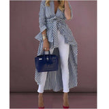 Chemisier Femme Chic Asymétrique Col en V 1