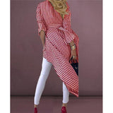 Chemisier Femme Chic Asymétrique Col en V 4