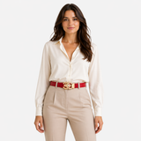 Damen-Gürtel aus echtem schwarzem Leder - Luxus und Eleganz, perfekte Passform