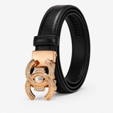Cintura Donna in Vera Pelle Nera - Lusso ed Eleganza, Vestibilità Perfetta