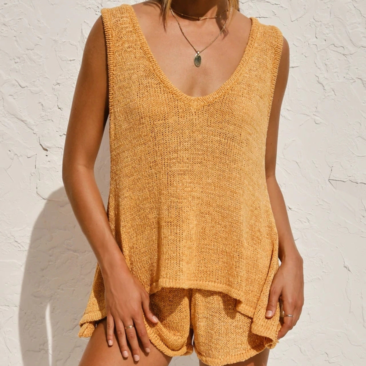 Combinaison Décontractée Femme Col V Short 5