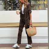 Costume Femme Chic Imprimé Animal Deux Pièces 0