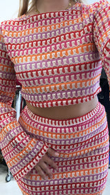dresses : Anika – Ensemble deux pièces à motifs fait main au crochet in van Seroa